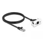 DeLOCK tīkla pagarinātāja kabelis Cat.6A 1m melns S/FTP RJ45