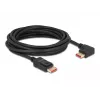 DisplayPort kabelis DeLOCK 87049 5m vīr. taisns uz vīr. 90° pa kreisi leņķveida 8K 60Hz