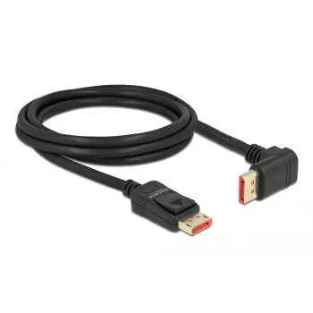 DisplayPort kabelis DeLOCK 87055 2m 8K 60Hz vīrišķais–vīrišķais 90° uz augšu
