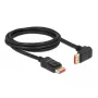 DisplayPort kabelis DeLOCK 87055 2m 8K 60Hz vīrišķais–vīrišķais 90° uz augšu