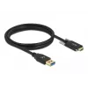 USB kabelis DeLOCK 84017 1.5 m USB 3.2 Gen 1 USB A USB C Melns