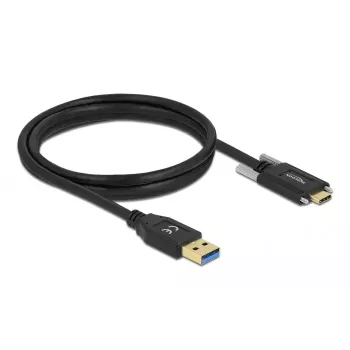 USB kabelis DeLOCK 84017 1.5 m USB 3.2 Gen 1 USB A USB C Melns