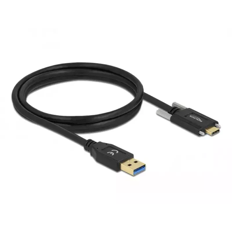 USB kabelis DeLOCK 84017 1.5 m USB 3.2 Gen 1 USB A USB C Melns