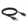 USB kabelis DeLOCK 84028 1,5 m USB 3.2 Gen 1 USB A USB C Melns
