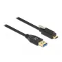 USB kabelis DeLOCK 84028 1,5 m USB 3.2 Gen 1 USB A USB C Melns