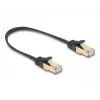 Tīkla kabelis DeLOCK RJ45 plakans 0.25m Cat6A melns