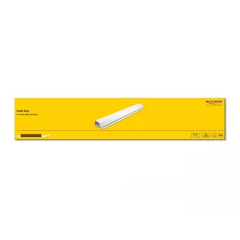 Kabeļu kanāls DeLOCK 20885 piestiprināšana zem galda 63 x 28 mm balts 2 gab.