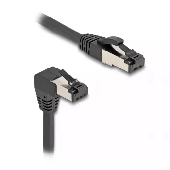Tīkla kabelis DeLOCK RJ45 Cat.8.1 90° lejupvērsts / taisns 5 m melns