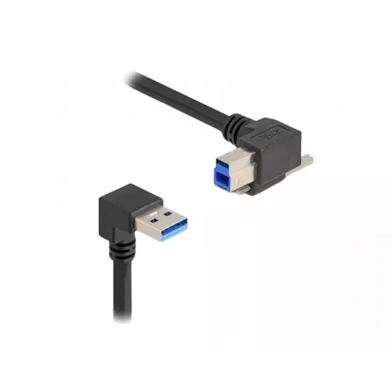 USB kabelis DeLOCK 80481 90° Type-A vīrišķais uz Type-B vīrišķais 1 m melns