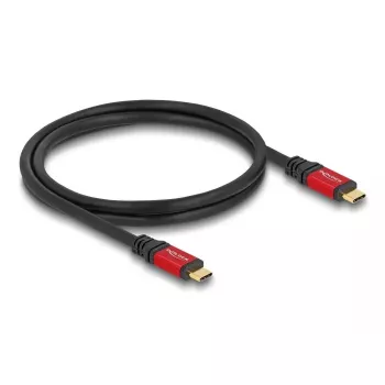 USB kabelis DeLOCK 80652 Type-C vīrišķais uz vīrišķais 20 Gbps 100 W 0,8 m sarkans metālisks