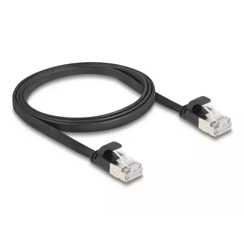 Tīkla kabelis DeLOCK 81163 RJ-45 Cat6a 1 m melns