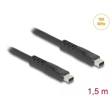 DeLOCK DisplayPort kabelis 1,5 m Mini DisplayPort Melns 81177