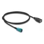 Koaksiālais kabelis DELOCK 90703 — HSD Z uz USB A, 1 m, melns/zils