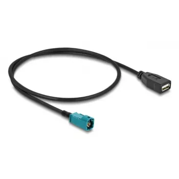 Koaksiālais kabelis DELOCK 90702 HSD Z uz USB A, 0,5 m, melns/zils