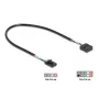 Iekšējais USB kabelis DELOCK 83025 — USB 2.0 4-pin uz 10-pin, 0.03 m, melns