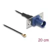 Koaksiālais kabelis DELOCK 90731, FAKRA C uz I-PEX MHF1, 0,2 m, 1,13 mm, melns/zils