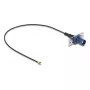 Koaksiālais kabelis DELOCK 90731, FAKRA C uz I-PEX MHF1, 0,2 m, 1,13 mm, melns/zils