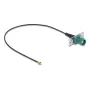 Koaksiālais kabelis DELOCK 90732 — FAKRA E uz I-PEX MHF1, 0,2 m, 1,13 mm, melns/tirkīza