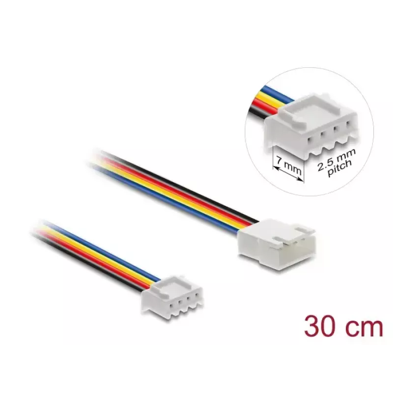 Kabeļa pagarinātājs DELOCK 90868 datora dzesēšanas sistēmām, PVC apvalks, 1,3 mm diametrs, daudzkrāsu