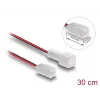 Kabeļa pagarinātājs datora dzesēšanas sistēmai DELOCK 90869 — PVC, 1,3 mm diametrs, melns/sarkans/baltss
