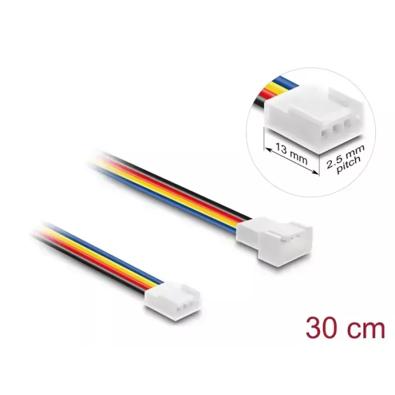 Kabeļa pagarinātājs DELOCK 90871 datoru dzesēšanas sistēmām, PVC, 1,3 mm diametrs, daudzkrāsains