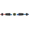 Savienotāja adapteris DELOCK RJ45 ligzda–RJ45 ligzda ar M23 vītni Cat.6a/Cat.7, IP68, melns