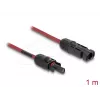 Kabelis DELOCK 90973 DL4 saules enerģijas kabelis 6 mm² 1 m sarkans/melns tēviņš-sieviete 1000 V līdzstrāva