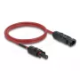 Kabelis DELOCK 90973 DL4 saules enerģijas kabelis 6 mm² 1 m sarkans/melns tēviņš-sieviete 1000 V līdzstrāva