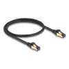tīkla kabelis DeLOCK RJ45 Cat.6A male to male S/FTP 0.5m Melns