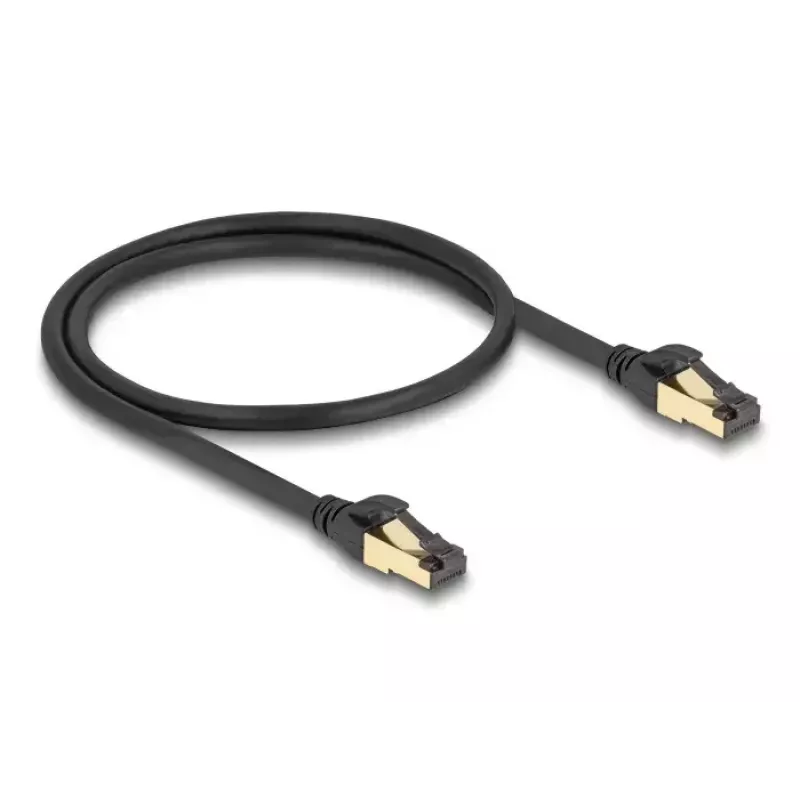 tīkla kabelis DeLOCK RJ45 Cat.6A male to male S/FTP 0.5m Melns
