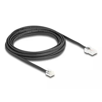 DeLOCK 88038 telefona kabelis 5 m Melns RJ-45 RJ-11