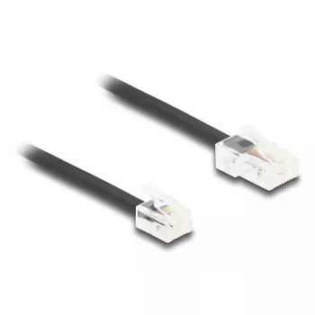 DeLOCK 88038 telefona kabelis 5 m Melns RJ-45 RJ-11