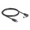DeLOCK 85398 strāvas kabelis melns 1.5 m USB C 5.5 x 2.1 mm