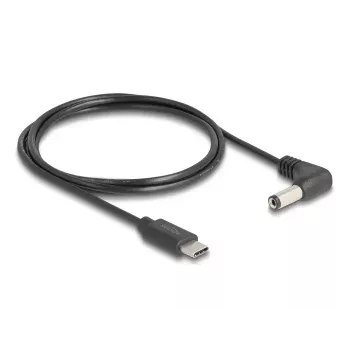 DeLOCK 85398 strāvas kabelis melns 1.5 m USB C 5.5 x 2.1 mm