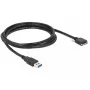 USB kabelis DeLOCK 2m USB 3.0 USB 3.2 Gen 1 Micro-USB B melns
