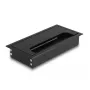 Kabeļu caurlaide DELOCK 66856 galdam, melna, 80×160×28 mm, 1 gab.