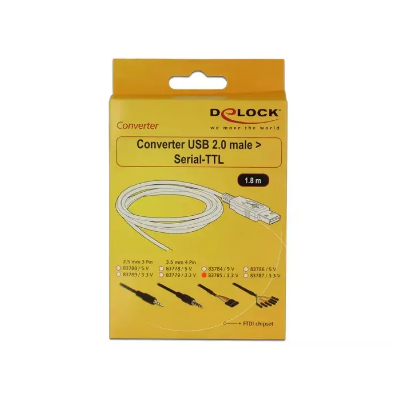 USB kabelis DeLOCK 1.8m USB2.0-A/TTL 6 kontaktu melns