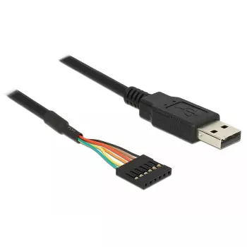 USB kabelis DeLOCK 1.8m USB2.0-A/TTL 6 kontaktu melns
