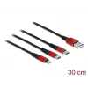 USB uzlādes kabelis 3-in-1 DeLOCK 86708