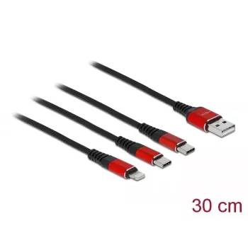 USB uzlādes kabelis 3-in-1 DeLOCK 86708