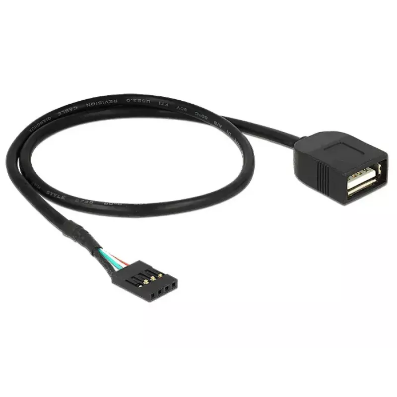 USB kabelis DeLOCK 83825 USB 2.0 0,4 m Melns