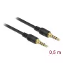 Audio kabelis DeLOCK 85592 0.5m 3.5mm melns
