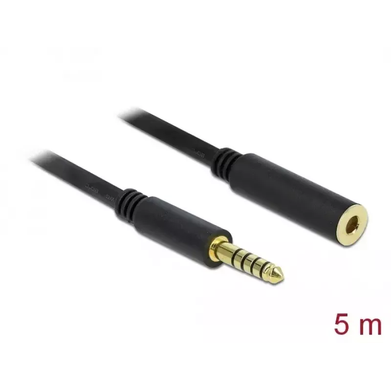 Audio kabelis DeLOCK 85799 5 m 4,4 mm melns