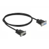 Seriālais kabelis DeLOCK 86578 Melns 1 m RS-232 Sub-D9