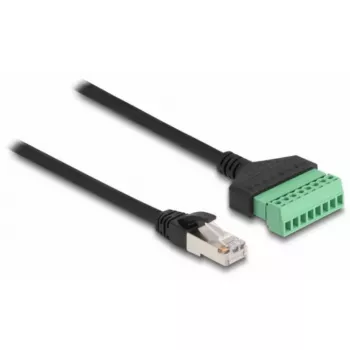 DeLOCK RJ45 kabelis Cat.6 spraudnis–termināļa bloka adapteris 1 m 2-daļīgs