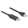 Seriālais savienojuma kabelis DeLOCK 64159 USB Type-A uz RS-232 RJ45 0,5m Melns