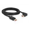 DisplayPort kabelis DeLOCK 87048 8K 60Hz 3m vīrietis-vīrietim 90° pa kreisi leņķots
