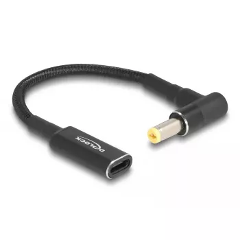 DeLOCK adaptera kabelis USB Type-C sievišķā uz Acer 5,5 x 1,7 mm vīrišķo 90° 15 cm