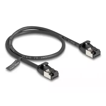 Tīkla kabelis DeLOCK RJ45 spraudnis–spraudnis Cat.8.1 elastīgs 0,5 m melns
