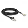 DeLOCK vads RJ50 spraudnis uz atvērtiem vadu galiem S/FTP 3 m melns